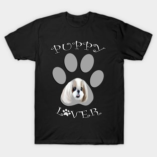 Shih-Tzu Custom Gifts Dog Lover Gifts, Shih Tzu Mom & Dad Gift Paw Print Puppy Lover Graphic T-Shirt